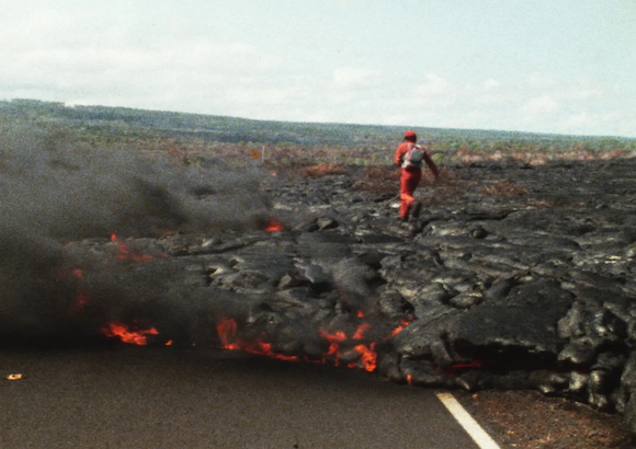 Maurice jumping over lava